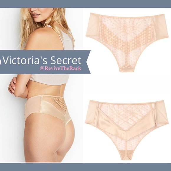 NWT $40 Victoria's Secret Luxe Valentine Starburst High Waist Thong [ XS ]‎ - Picture 2 of 12